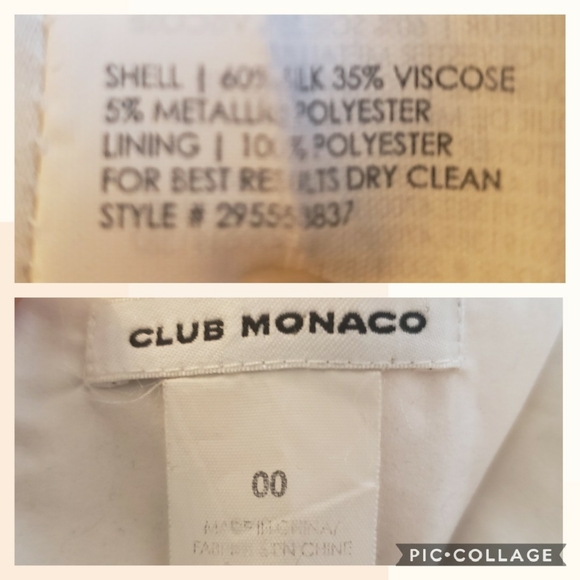 Club Monaco Metallic Silk Blend Seanell Dress - Picture 6 of 7